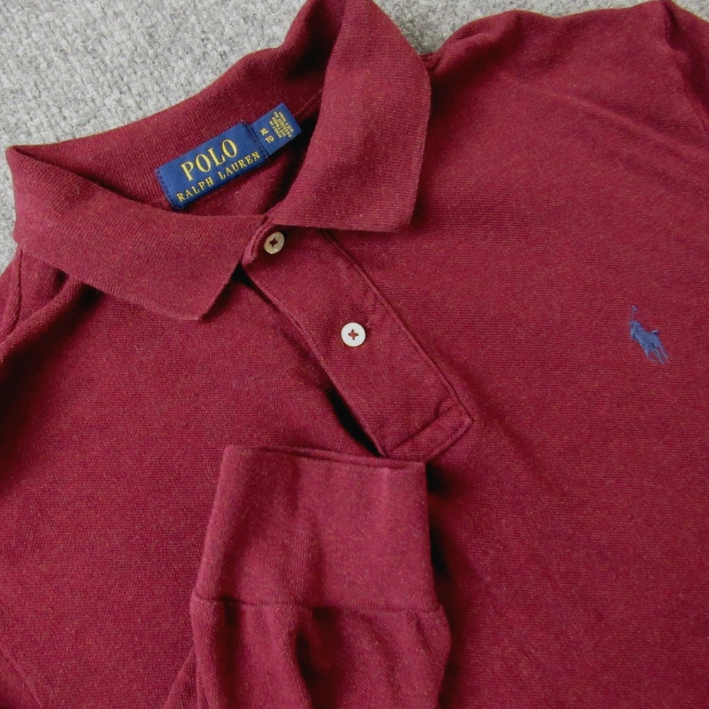 Polo by Ralph Lauren Burgundy Polo Shirt with Blue Pony